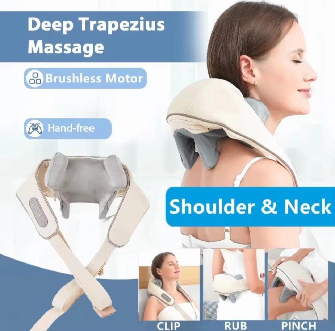 Wireless Electric Rechargeable Neck And Shoulder Massager