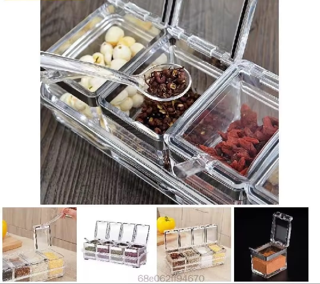 Transparent Spice Organizer Seasoning Box 