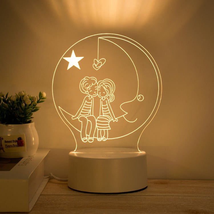 3D Acrylic Night Light Lovely Couple