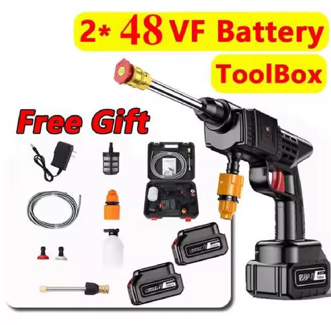 48V Rechargeable High Pressure Washer Gun - 2 Battery 