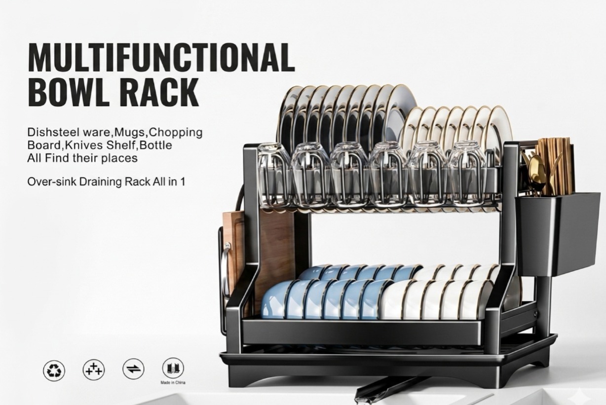 Multifunctional Bowl Rack
