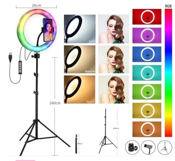 RGB Ring Light with Mobile Holder & Tripod