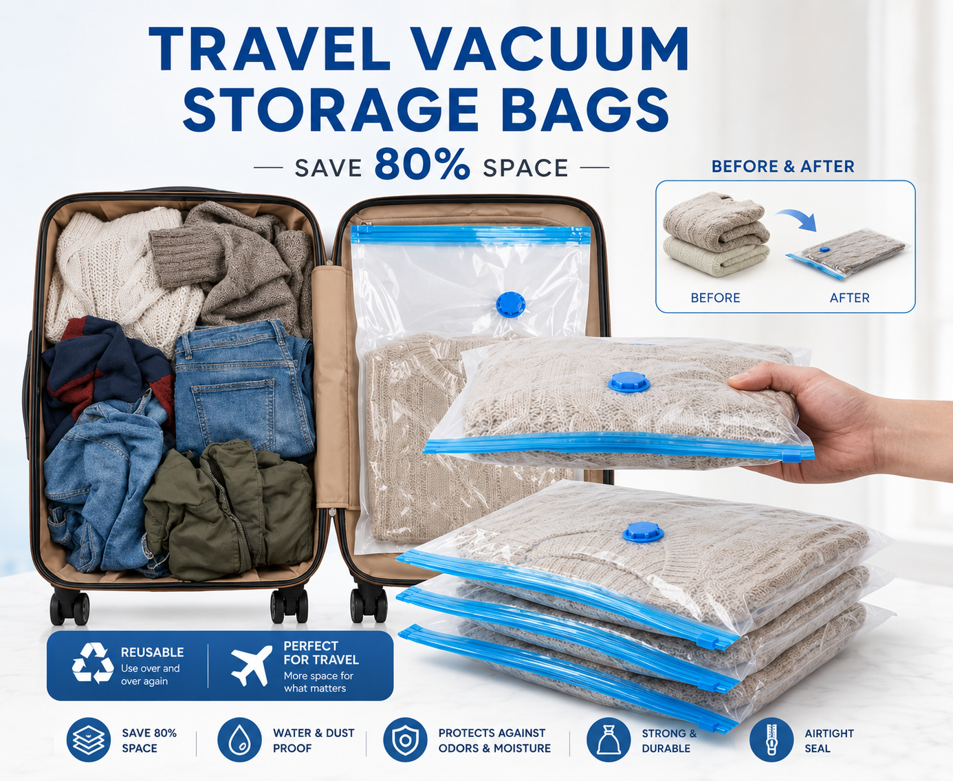 Reusable Vacuum Storage Bag