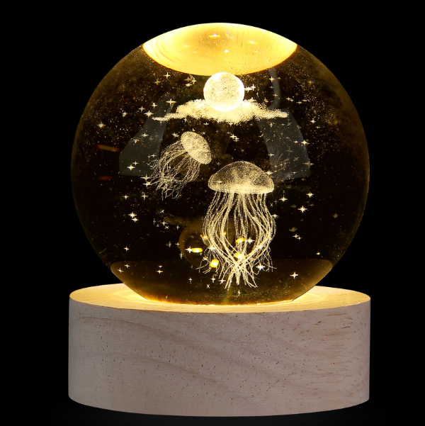 crystal ball 6cm Jelly Fish