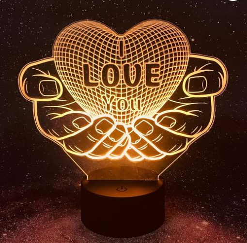 3D Acrylic Night Light I Love You