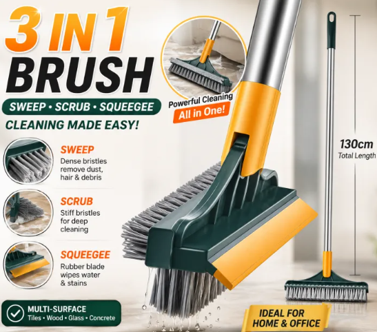 3 in 1 Cleaning Brush with Wiper