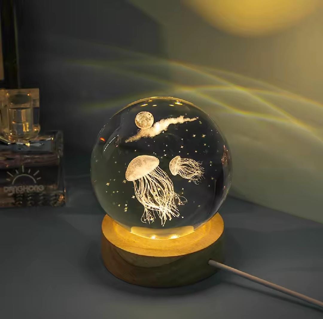 crystal ball 6cm Jelly Fish