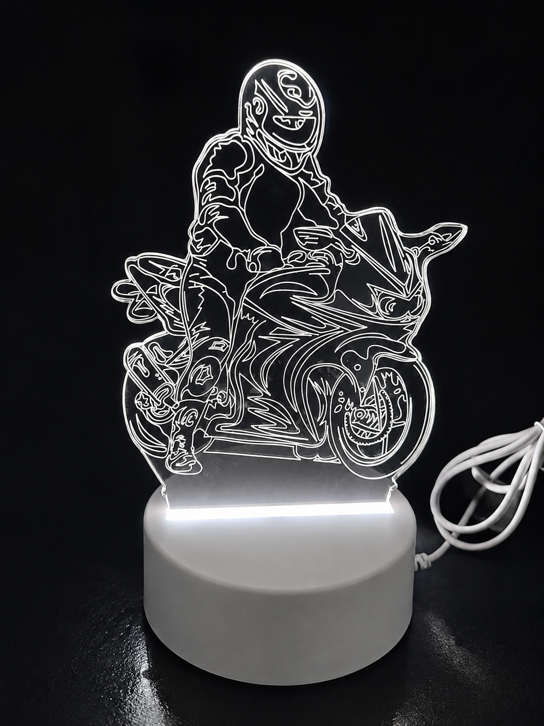 3D Acrylic Night Light Bike Rider