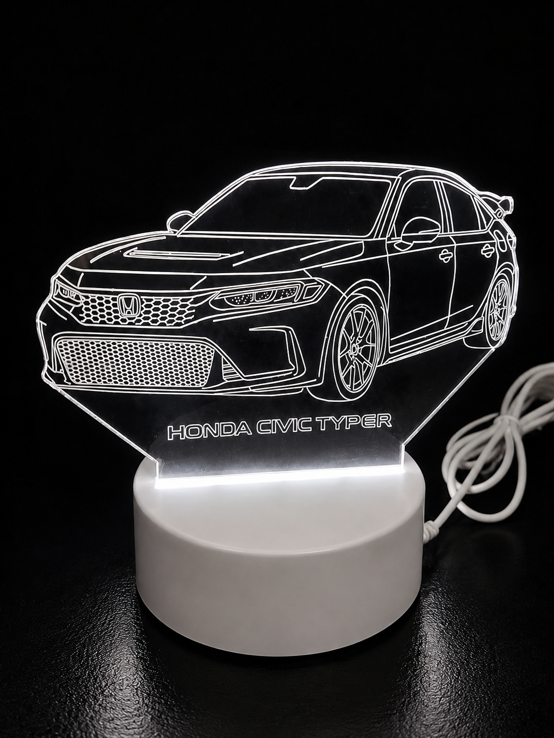 3D Acrylic Night Light Honda Civic Car Design