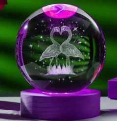 Crystal Ball - Flamingo ( 7 Colour Changing )