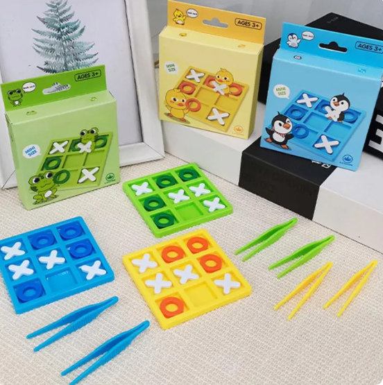 Tic Tac Toe Game Board – Fun Strategy Board Game for Kids & Family