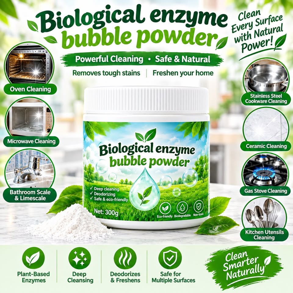 Biological enzyme bubble powder