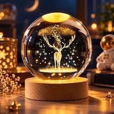 Crystal Ball - Deer Design 6cm
